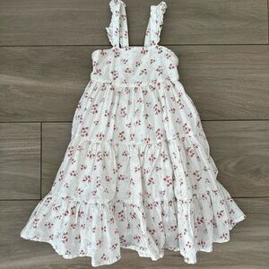 Hope and Henry Floral White Girls Dress